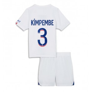 Paris Saint-Germain Presnel Kimpembe #3 Replika Babytøj Udebanesæt Børn 2023-24 Kortærmet (+ Korte bukser)